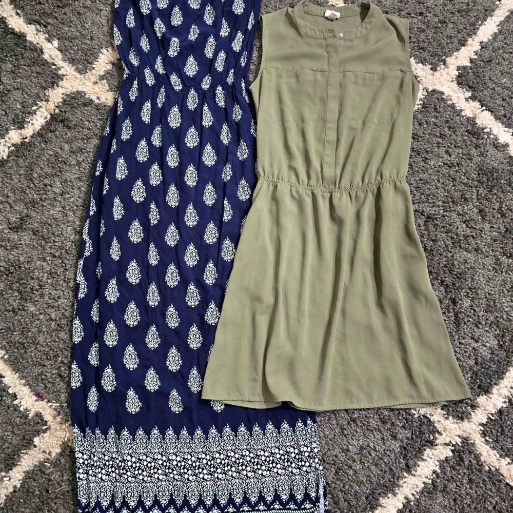 Stylish Navy and Olive Maxi Dresses